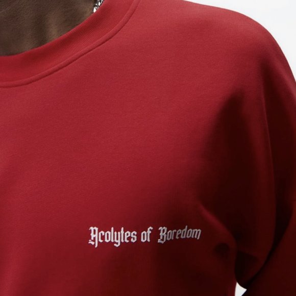 Zara Acolytes Of Boredom Red Sweater Men Size M Brand New - Picture 5 of 6